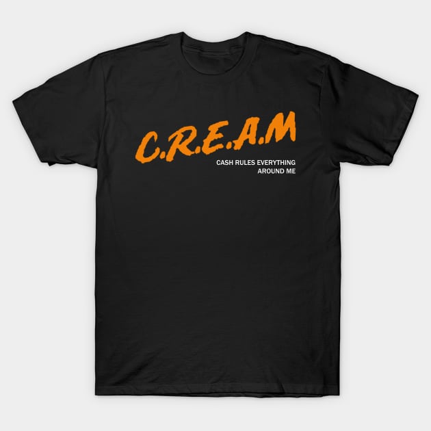 Cream T-Shirt by LMW Art